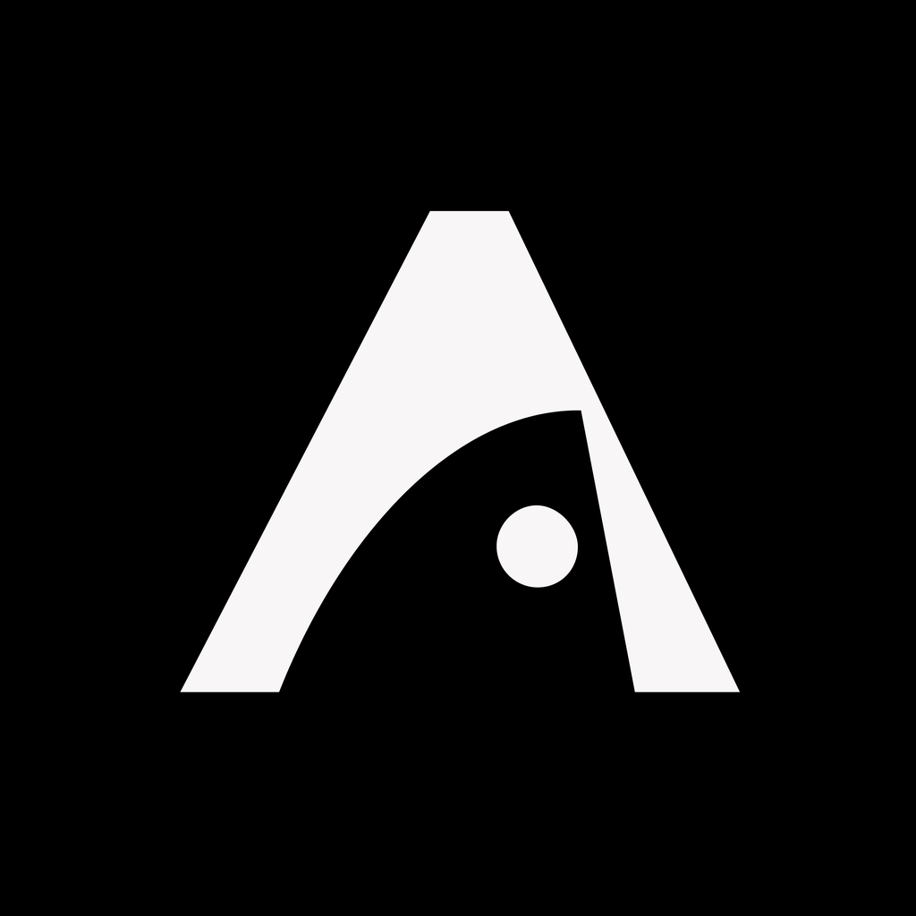 Logo, white on black